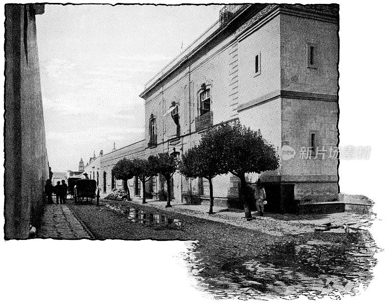 墨西哥最后一座监狱的马克西米利安一世，现在是位于Querétaro城的共和国复国博物馆Restoración de la República(共和国复国博物馆)，墨西哥- 19世纪
